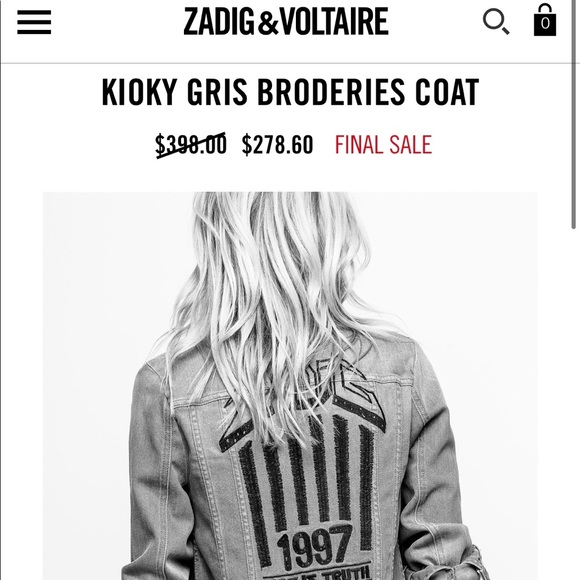 Gray Denim back detailed Jacket - Picture 2 of 2